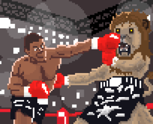 Mike Tyson Vs. A Lion (this is currently, as has been since it's creation, my desktop background) 2010